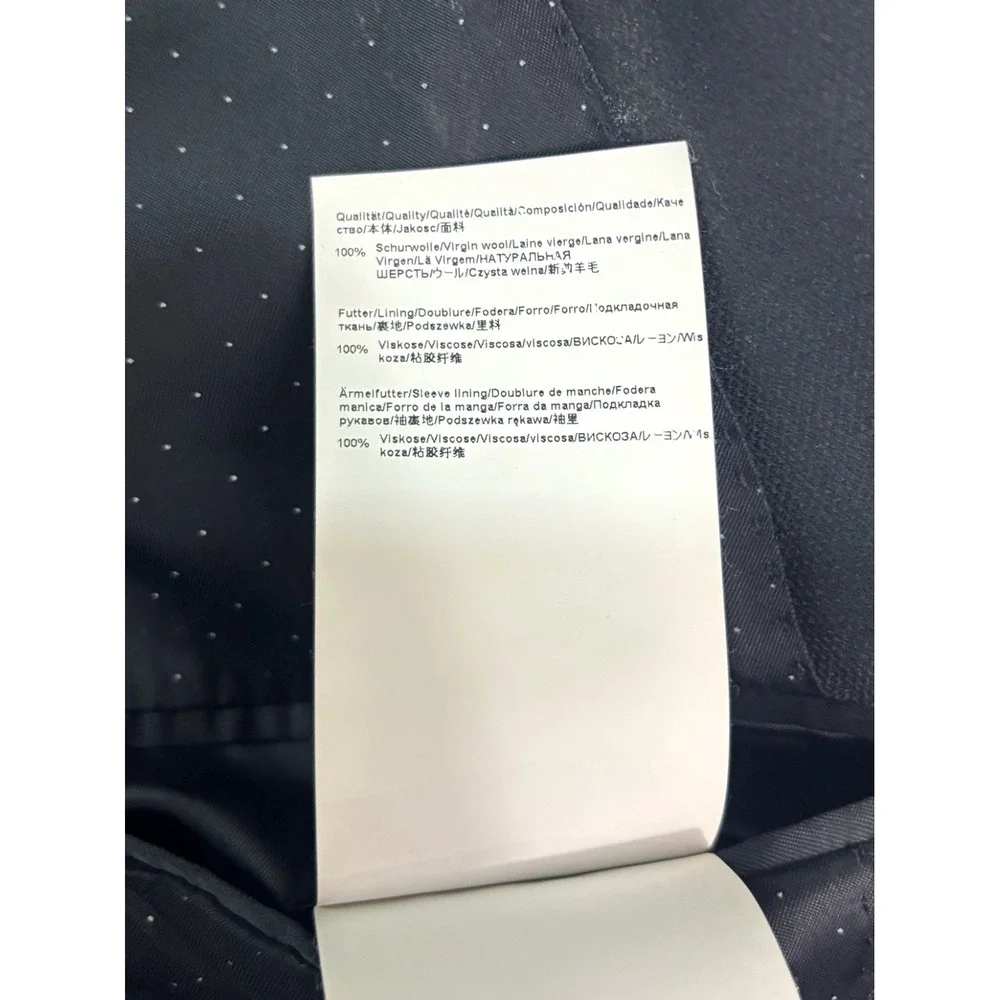 Hugo Boss 46R Black Raye7 Hopsack Blazer Jacket Sport‎ Suit Coat Extra Slim Fit